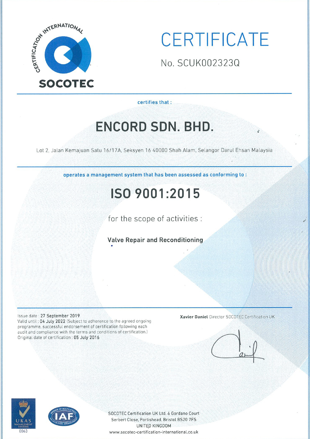 Encord ISO 9001